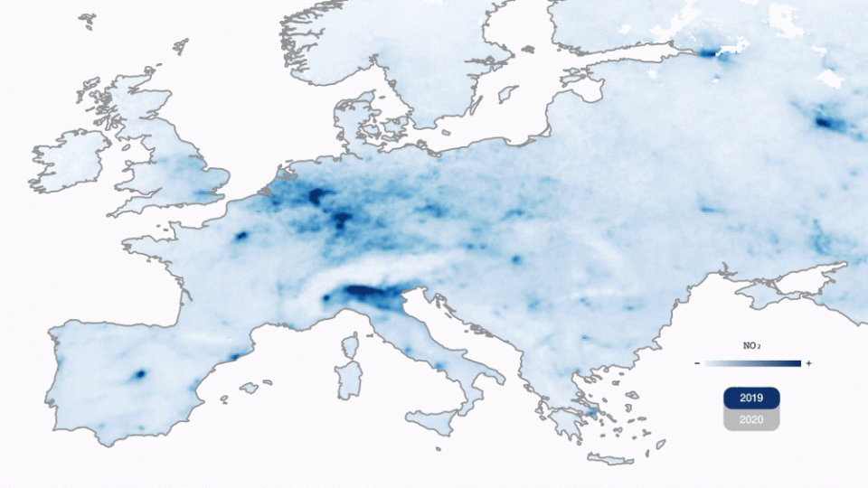 Bllokimi për shkak të koronavirusit e pastroi ajrin në Evropë