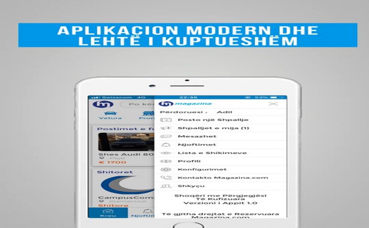Platforma Magazina.com  tani me aplikacion për mobil IOS dhe Android