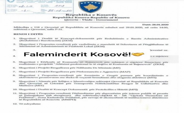 Kryetari i Bujanocit falënderon Kosovën për donacionin prej 50 mijë euro