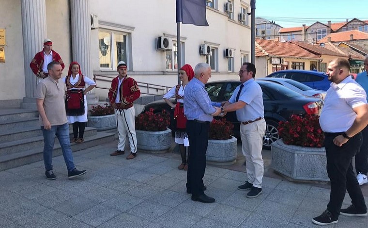 Komuna  e Bujanocit pret delegacion politik shqiptar nga Gjermania