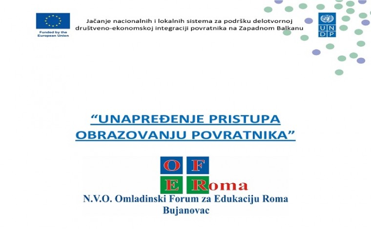 "OFER“ implementira projekat "Unapređenje socio-ekonomske integracije povratnika" u opštini Bujanovac