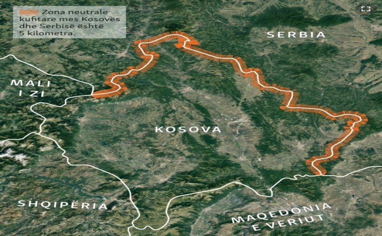 “Kufiri i incidenteve” mes Kosovës dhe Serbisë i gjatë rreth 350 kilometra