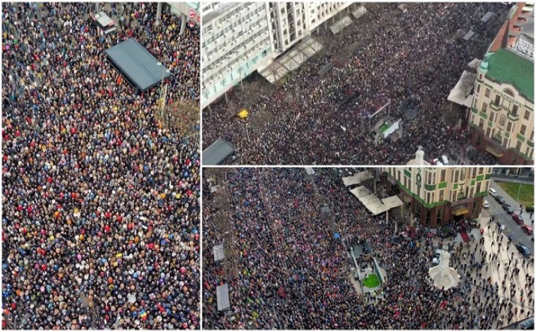 Beogradi “vlon” nga mijëra protestues të cilët po kërkojnë anulimin e zgjedhjeve në Serbi (video)