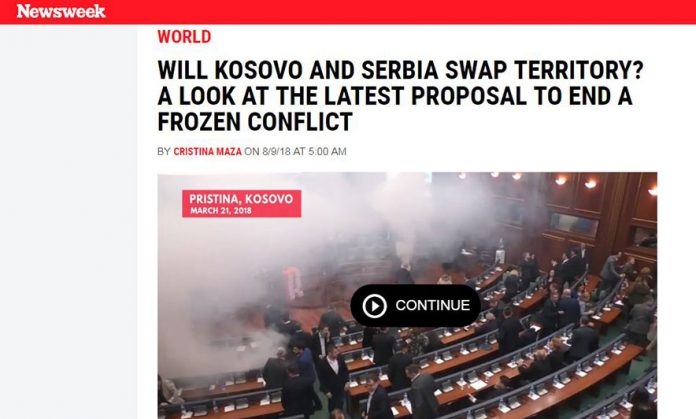 Newsweek": Serbia ka punuar në heshtje që Veriu i Kosovës të shkëmbehet për një copë të Serbisë Jugore