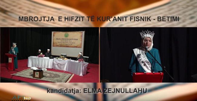 Preshevë: Elma Zejnullahu, Hafize e Kur'anit dhe nxënëse e mjekësisë (video e plotë)