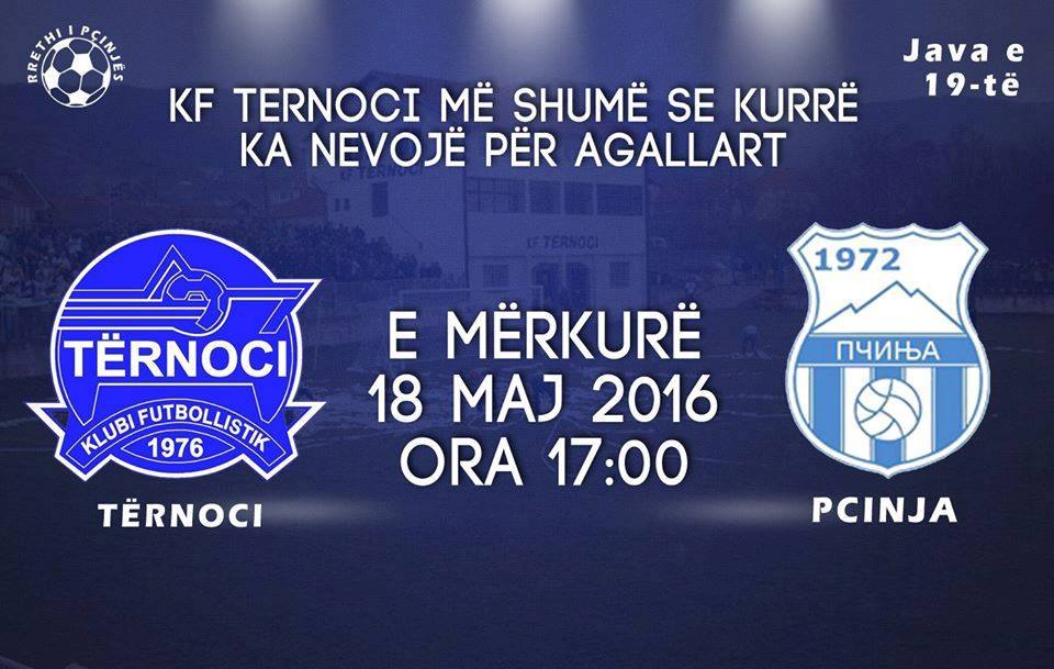 Ftohet tifozët për ndeshjen në futboll mes KF "Tërnoci" dhe KF"Pçinja" 