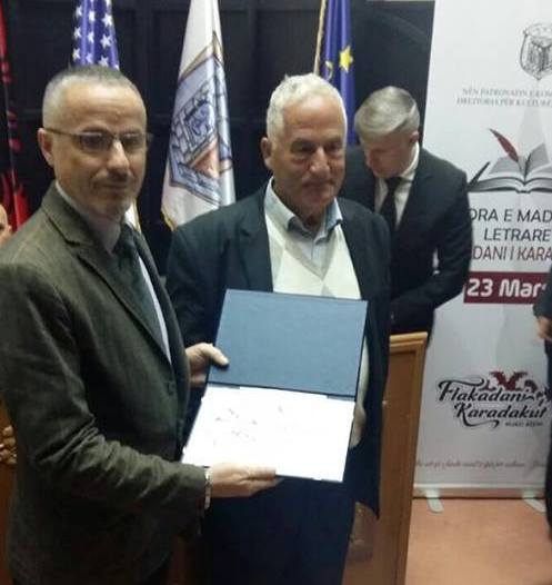 Shkrimtari,  Bilall Maliqi nga Presheva nderohet me çmimin e dytë në Viti